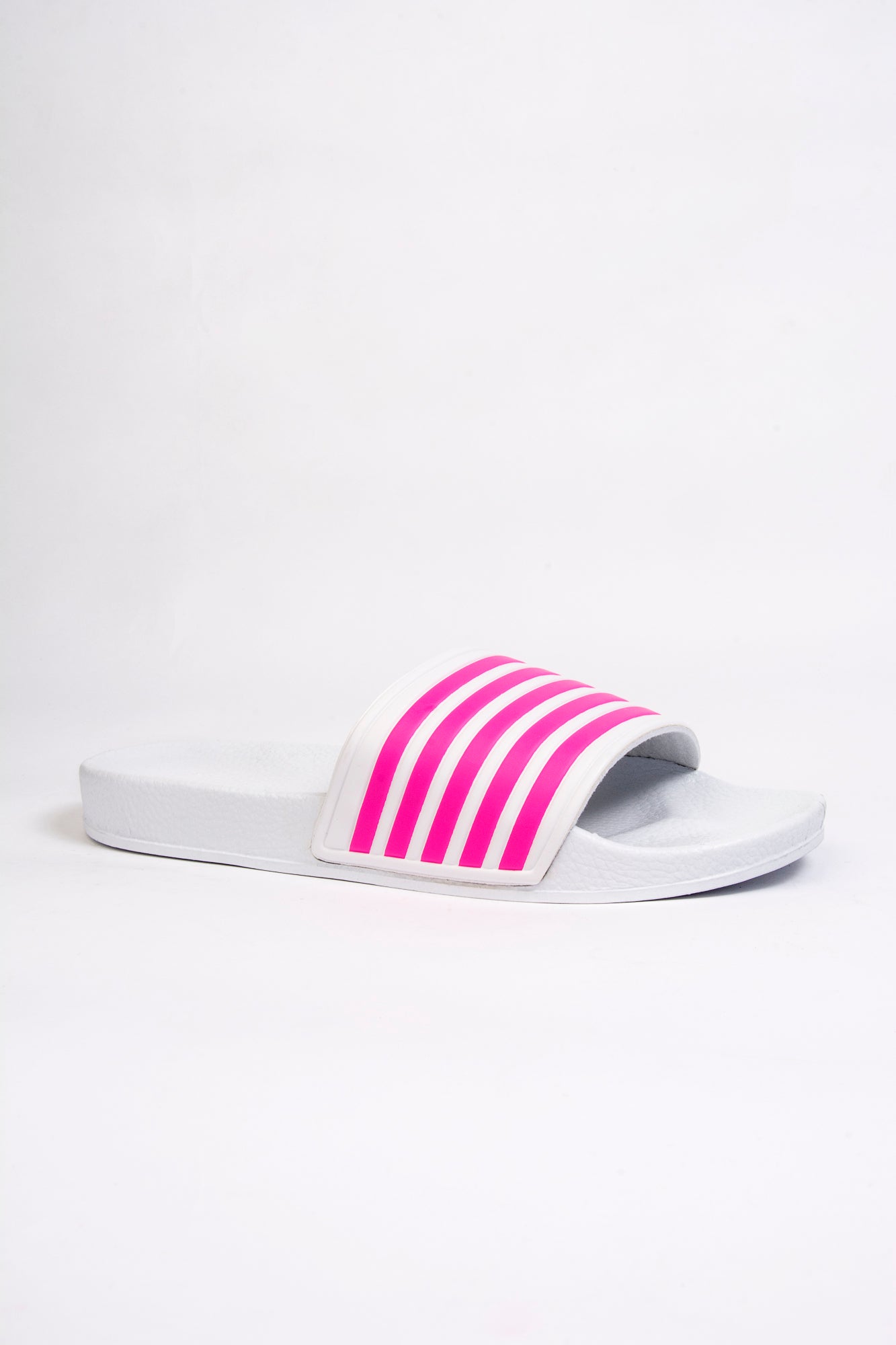 Lisa Youths White with Hot Pink Stripes