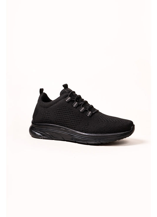 James Youth Flynit Bungee Elastic Black Trainer