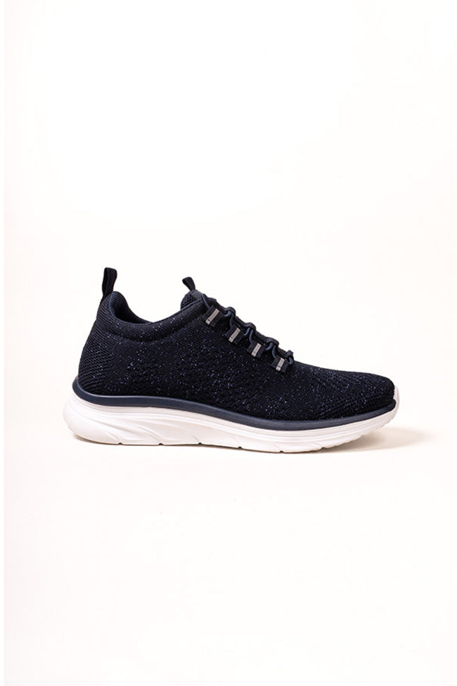 Nova Ladies  Bungee Elastic Navy Trainer 4x8