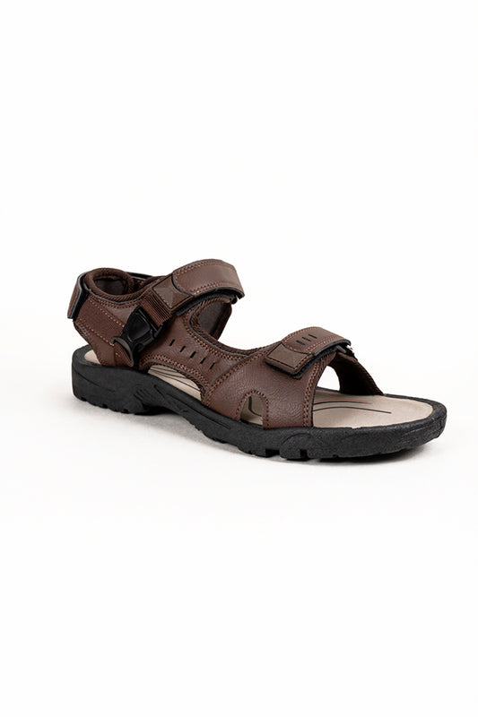 Silas Men Brown PU Sandal