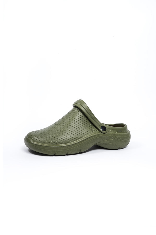Luca Youth Full Garden Clogs Khaki