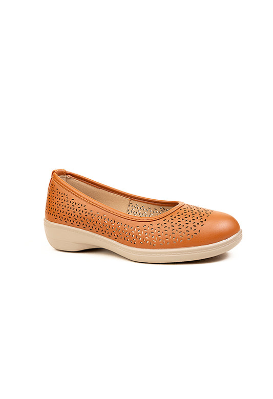 Alice Ladies Dr. Lightfoot Tan Ballerina Pump