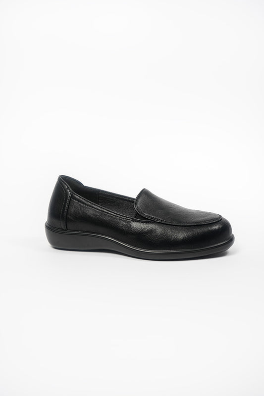 Leyla Dr. Lightfoot Ladies Black Twin Gusset Casual Shoe