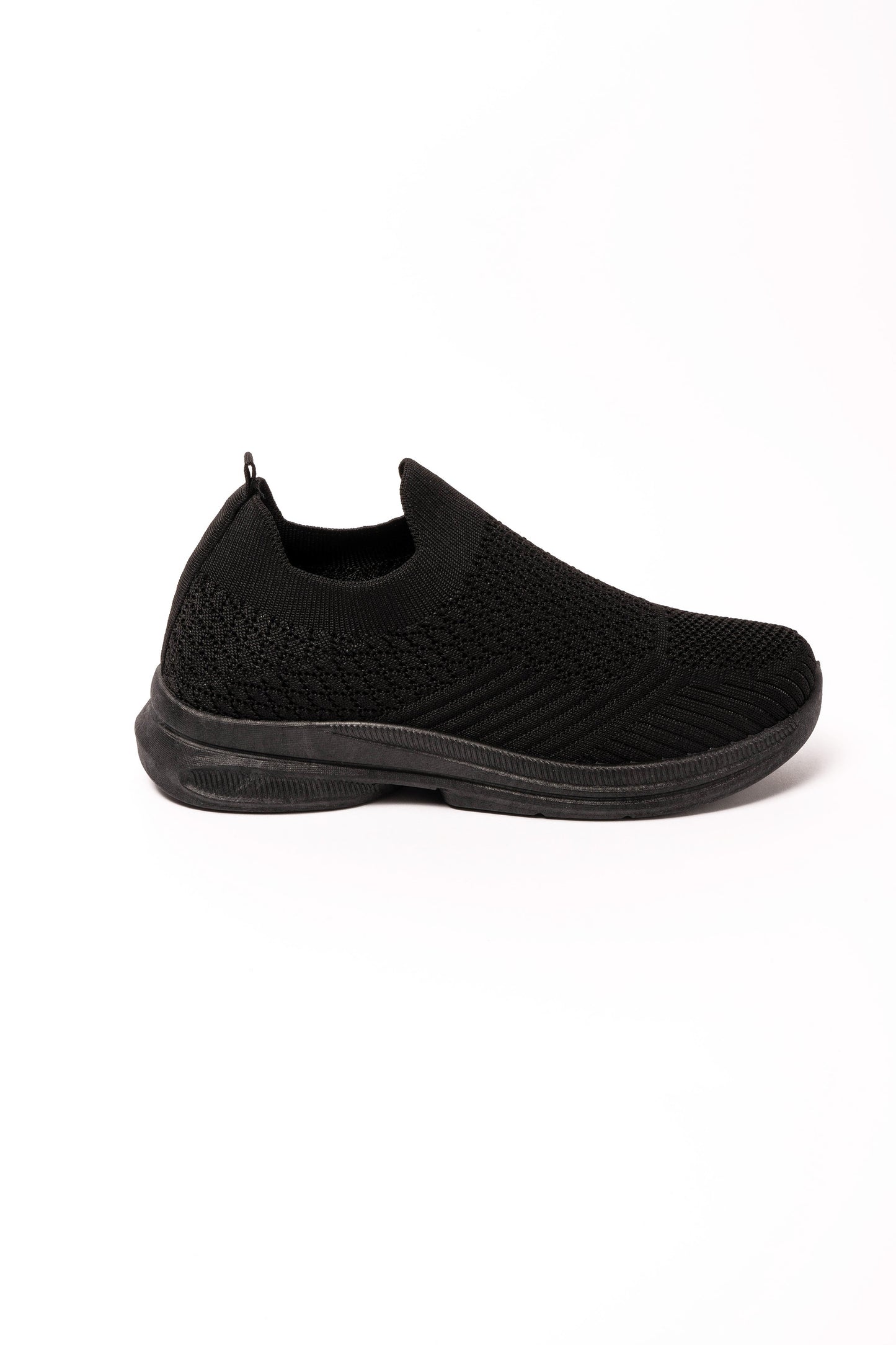 Lauren Black Knitted Slip on Trainers