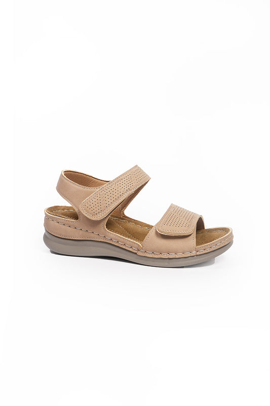 Ruby Adjustable Straps Beige Ladies Sandals