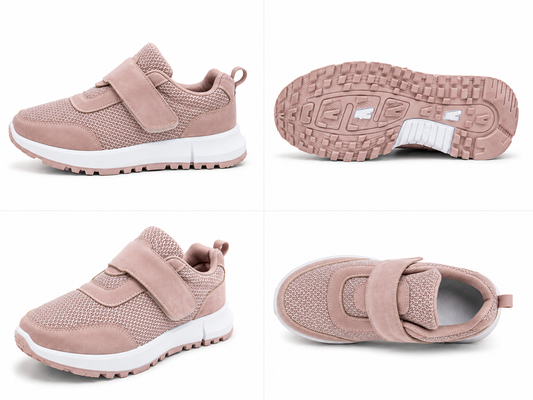 Avery Ladies Touch Fasten Duski Pink Trainers