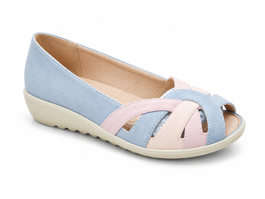 Susan Dr. Lightfoot Open Toe Casual Light Pink/Blue
