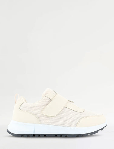 NEW Avery Ladies Touch Fasten Beige Trainers