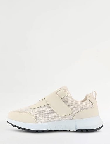 NEW Avery Ladies Touch Fasten Beige Trainers