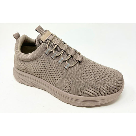 Arlo Men's Bungee Lace Taupe Trainer