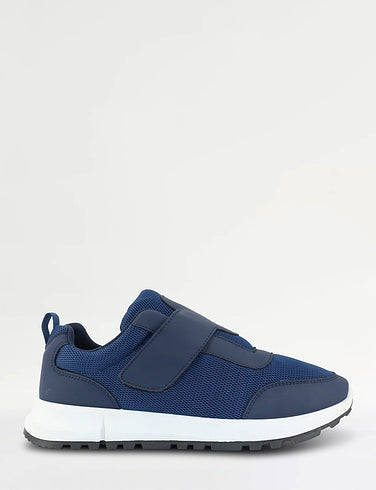 NEW Richard Men Touch Fastening Navy Trainers