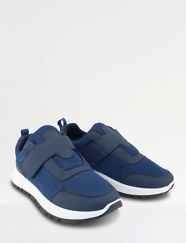 NEW Richard Men Touch Fastening Navy Trainers