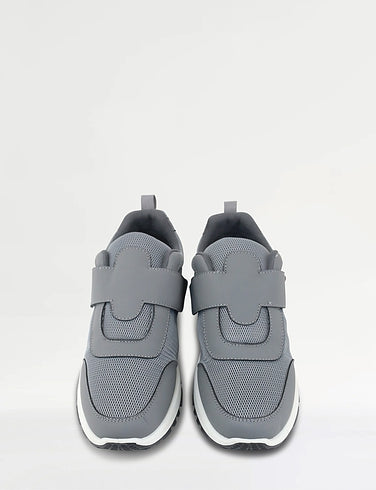 NEW Richard Men Touch Fastening Grey Trainers