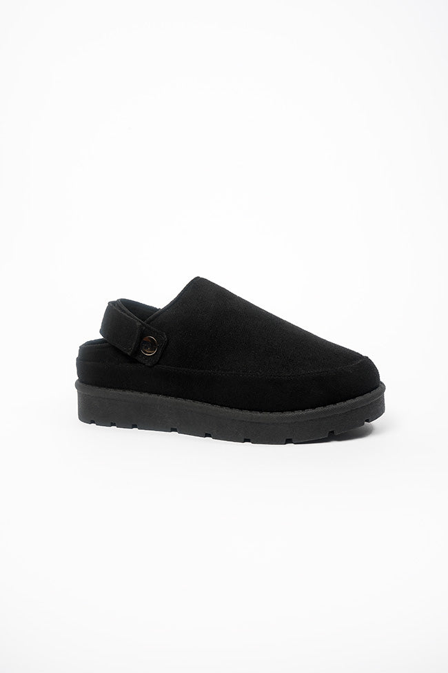 Molly Ladies Black Mule Slingback Slipper