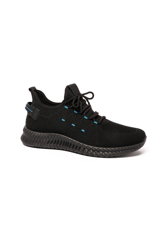 Josh Black Slip on Knitted Trainer