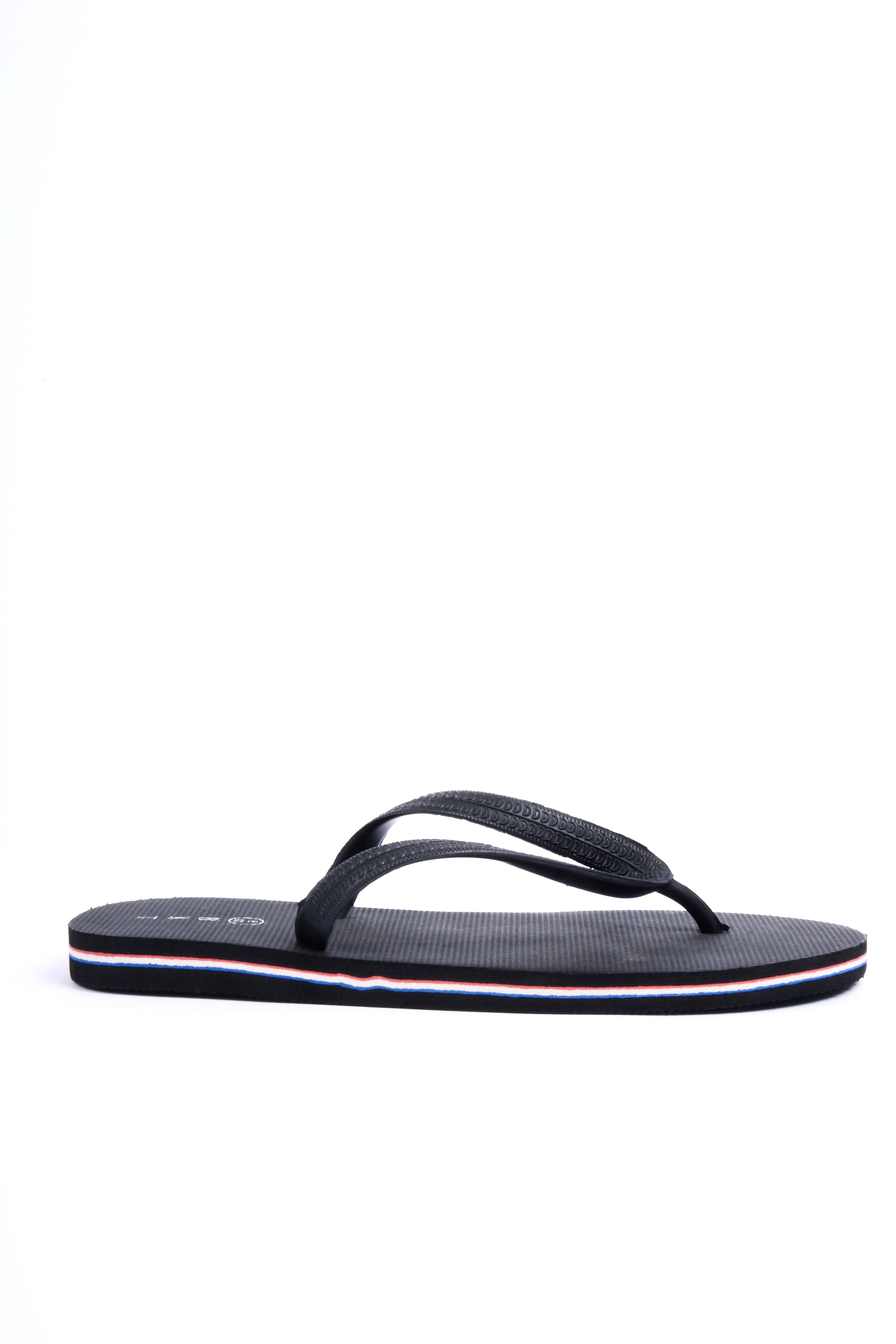 Mens black hot sale flip flops