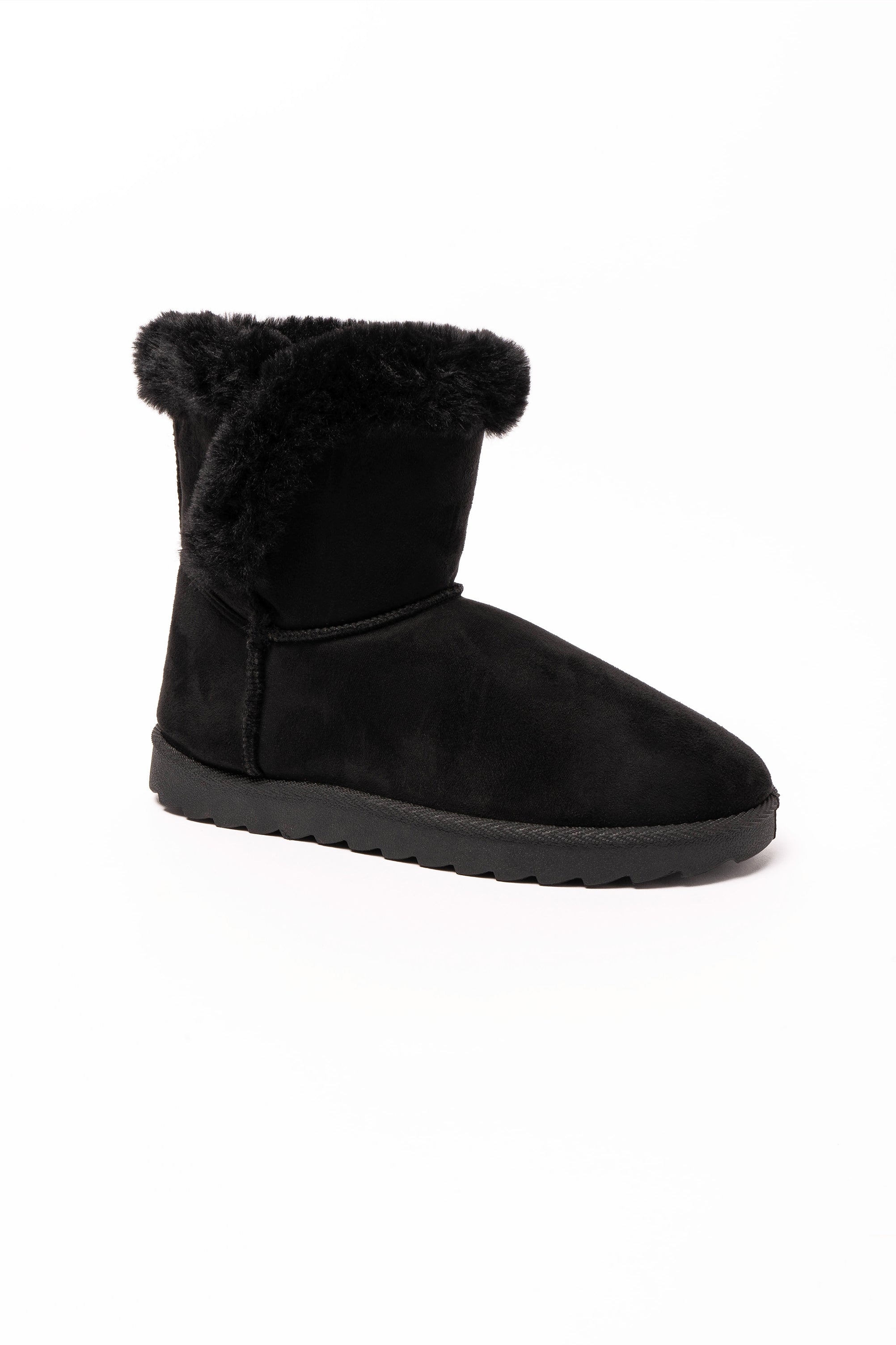 UMA FUR LINED ANKLE BOOT Black – Kenyons Footwear