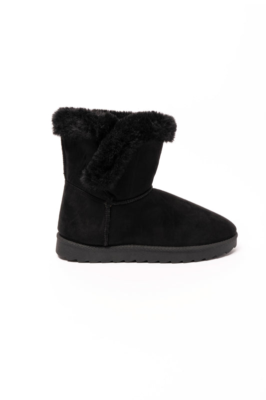 UMA FUR LINED ANKLE BOOT Black