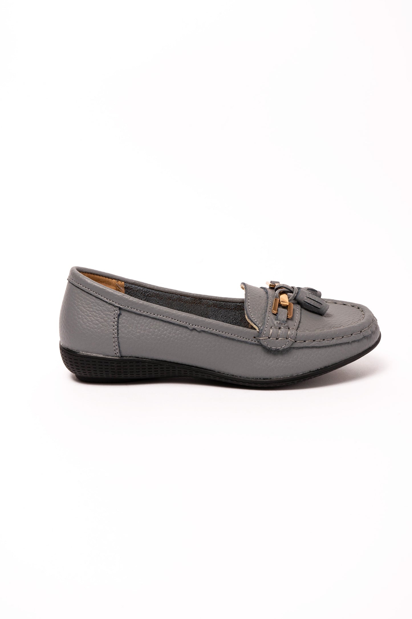 Leather Margaret Loafers Grey