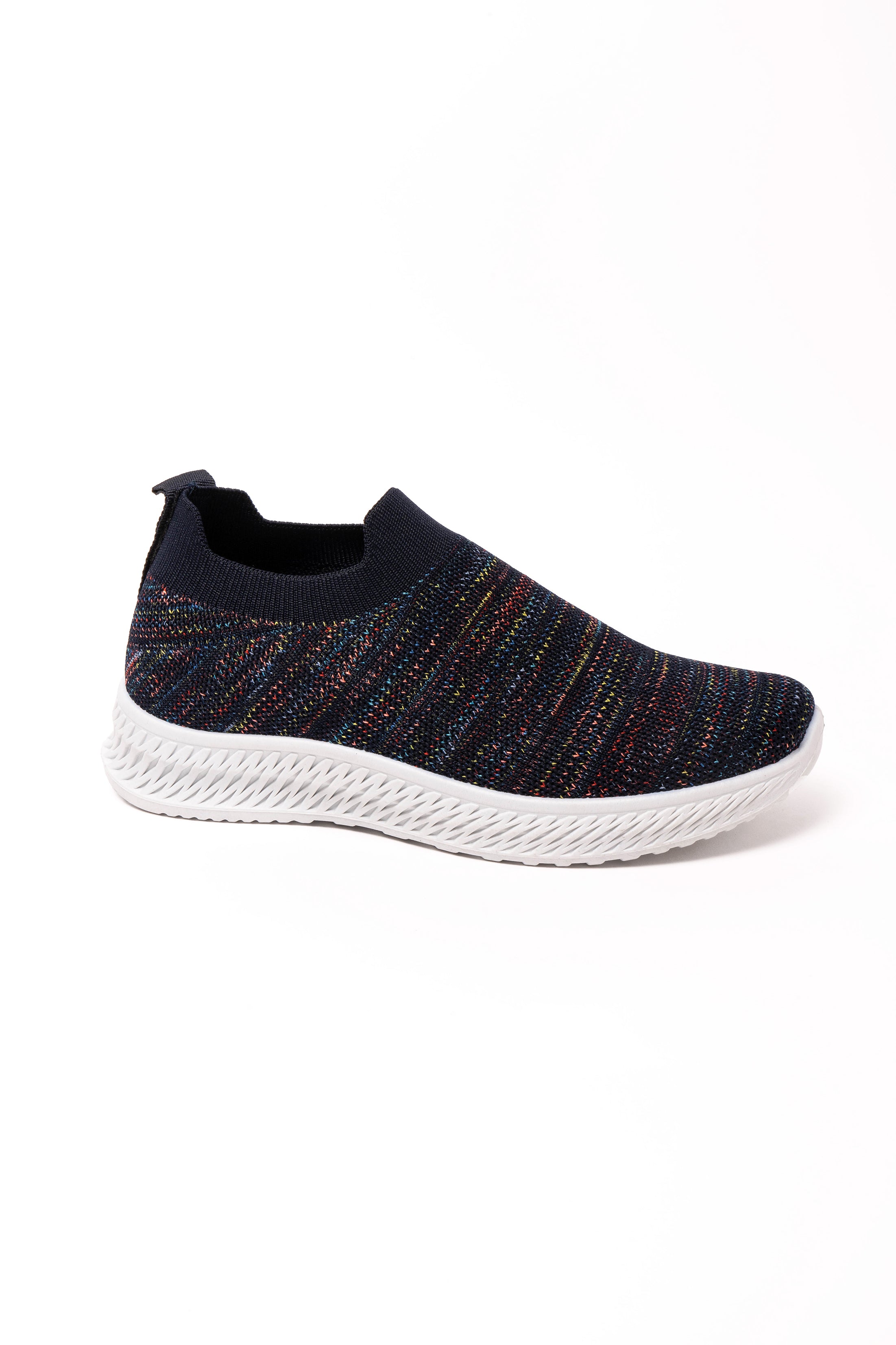 Laura Navy Flyknit Slip on Trainer â Kenyons Footwear