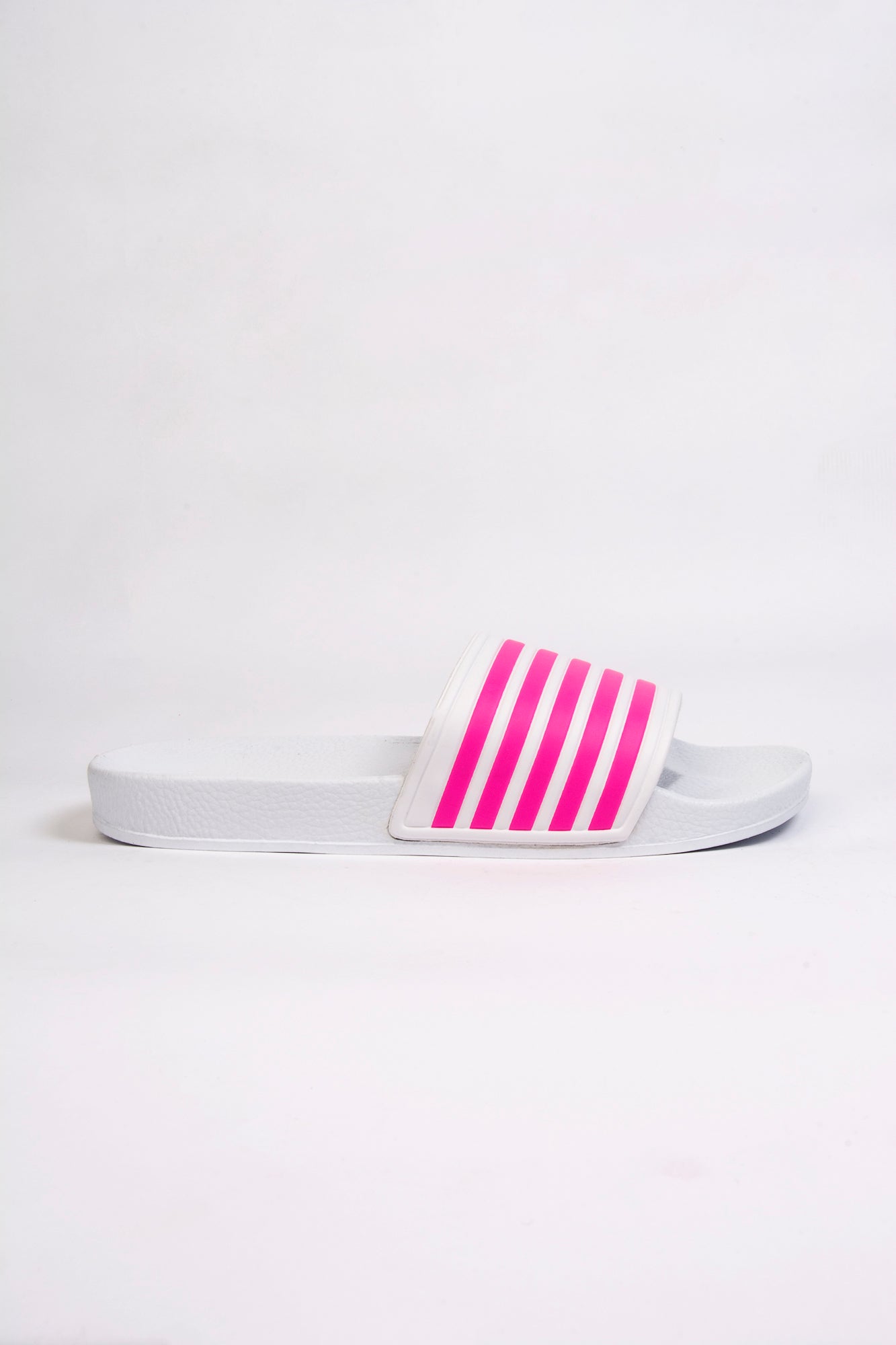 Lisa Youths White with Hot Pink Stripes