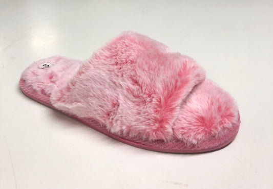 Amelie Pink Fur Bando Mule Slipper